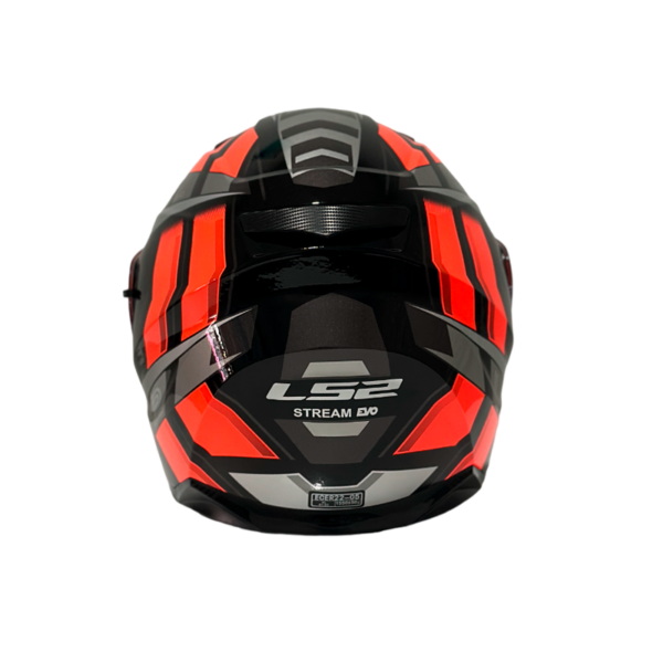 Casco de moto marca LS2 vista frontal