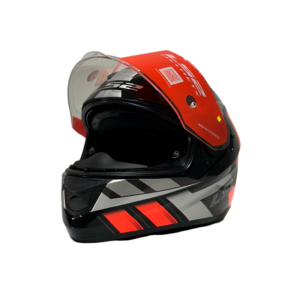 Casco de moto marca LS2 vista frontal