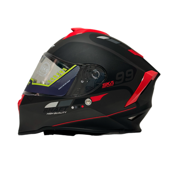 Casco de moto marca bruk integral vista frontal