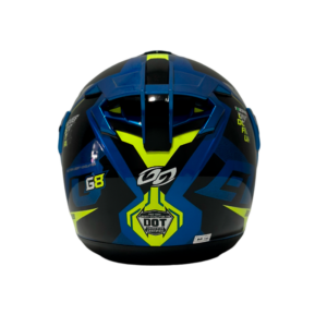 Casco de moto marca protrok vista posterior